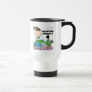 Mug De Voyage T-shirts et cadeaux Mermaid 4th Birthday