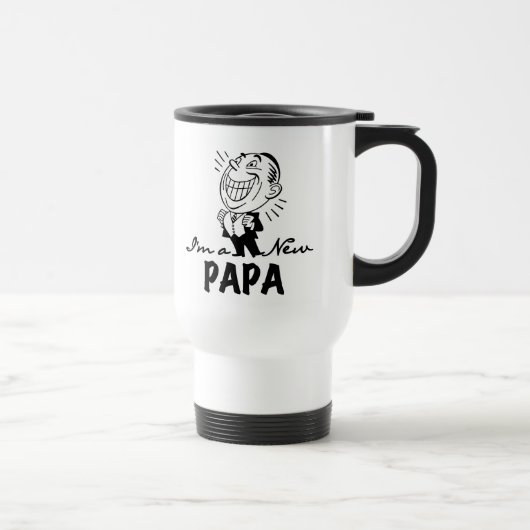 Mug De Voyage T-shirts et cadeaux pour papa nouveau souriant (Droite)