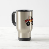 Mug De Voyage T-shirts et cadeaux rouges de camion de monstre (Devant gauche)