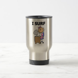 Mug De Voyage T-shirts et cadeaux Stick Girl Web Surfing