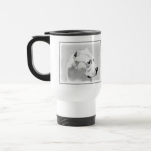 Mug De Voyage Tableau Dogo Argentino - Art Chien original
