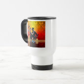 Mug De Voyage Tango sur damas (Devant gauche)