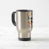 Mug De Voyage Tapisserie aux couleurs Abstraites (Devant gauche)