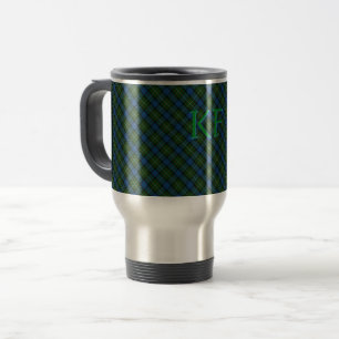 Mug De Voyage Tartan officiel Fergusson avec monogramme / initia