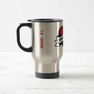 Mug De Voyage Tatouage de cœur de véritable amour Conception d