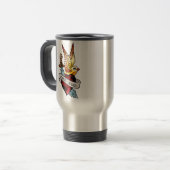 Mug De Voyage tatouage libre d'oiseau de cru (Devant gauche)