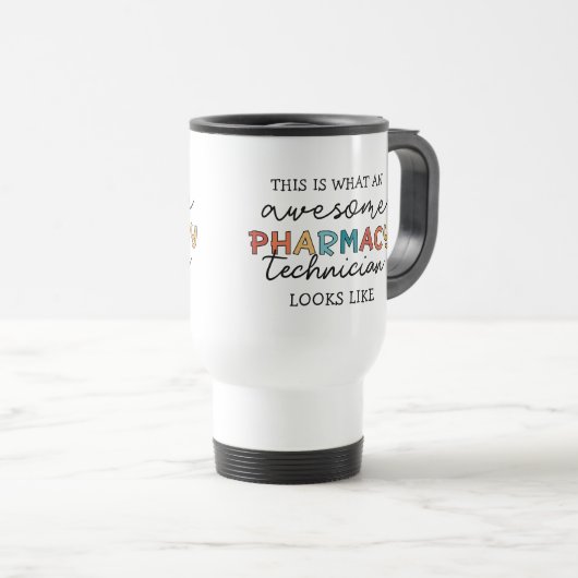 Mug De Voyage Technicien en pharmacie Awesome Technologie en pha (Devant droit)