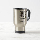 Mug De Voyage Technicien Rad Tech de radiologie de nom personnal (Devant droit)