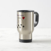 Mug De Voyage Technicien vétérinaire - empreintes de pattes sur (Devant droit)