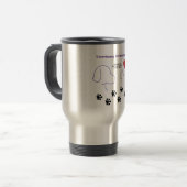 Mug De Voyage Technicien vétérinaire - empreintes de pattes sur (Devant gauche)