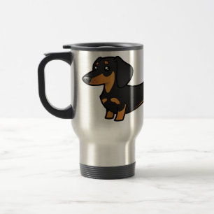Mug De Voyage Teckel de bande dessinée (manteau lisse)
