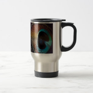 Mug De Voyage Teinte Antique Oeil de Plume de Paon