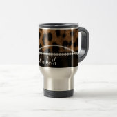 Mug De Voyage Tendance chic ceinturon brun noir leopard (Devant droit)