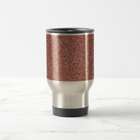 Mug De Voyage Tendance Cool en marbre rouge texture pierre (Centre)