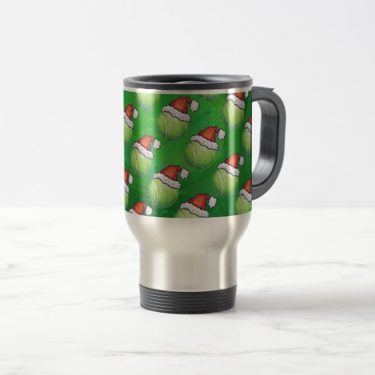 Mug De Voyage Tennis Ball Christmas Green (Devant droit)