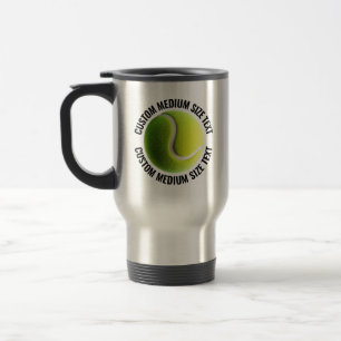 Mug De Voyage Tennis Personnalisés avec Texte Personnalisé de Ta