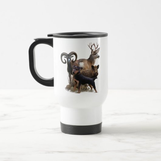 Mug De Voyage Terrier de chasse allemand, Le Jagdterrier, Art (Gauche)