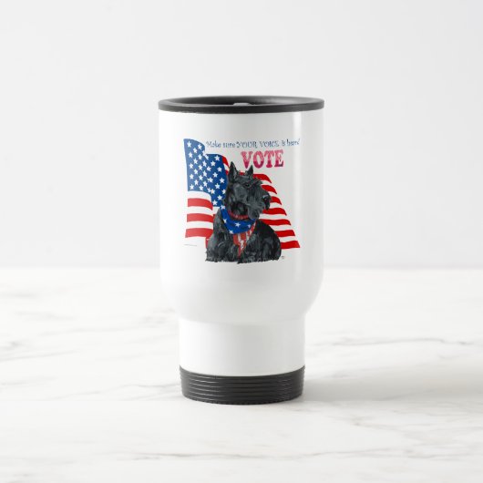 Mug De Voyage Térrier Écossais Faire sortir le VOTE (Centre)