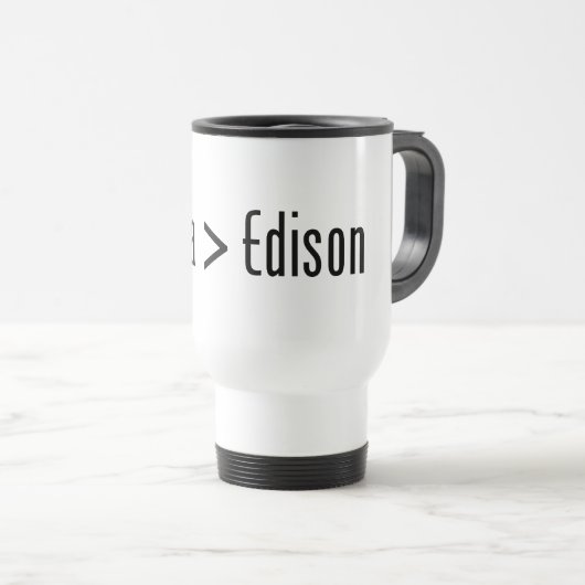 Mug De Voyage Tesla > Edison (Devant droit)
