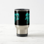 Mug De Voyage Tête de diable crâne noir et vert (Centre)