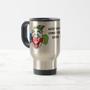 Mug De Voyage Texte clown personnalisé