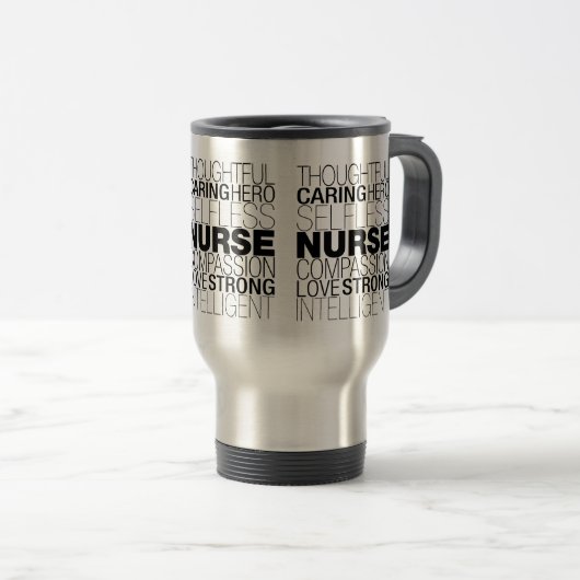 Mug De Voyage Texte d'infirmière (Devant droit)