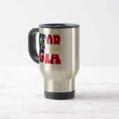 Mug De Voyage Texte du drapeau de l'État de Géorgie (Devant gauche)