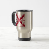 Mug De Voyage Texte du drapeau de l'état de l'Alabama (Devant gauche)