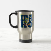 Mug De Voyage Texte du drapeau de l'état Idaho (Gauche)