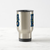 Mug De Voyage Texte du drapeau de l'état Idaho (Centre)