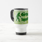 Mug De Voyage Texte Gone Squatchin sur camouflage vert (Devant gauche)