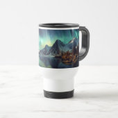 Mug De Voyage Texte personnalisé Aurora Borealis (Devant droit)