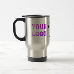 Mug De Voyage texte simple minimal ajoutez votre logo/design ici