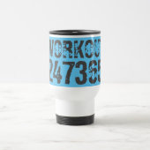 Mug De Voyage Texte usé et rayé Workout 247365 bleu (Centre)