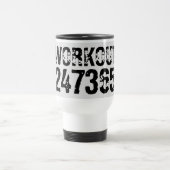 Mug De Voyage Texte usé et rayé Workout 247365 noir (Centre)