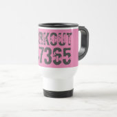 Mug De Voyage Texte usé et rayé Workout 247365 rose (Devant droit)
