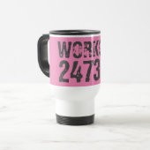 Mug De Voyage Texte usé et rayé Workout 247365 rose (Devant gauche)