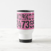 Mug De Voyage Texte usé et rayé Workout 247365 rose (Centre)