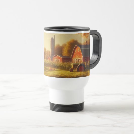 Mug De Voyage Thanksgiving/Automne/Automne/Automne sur la ferme (Devant droit)