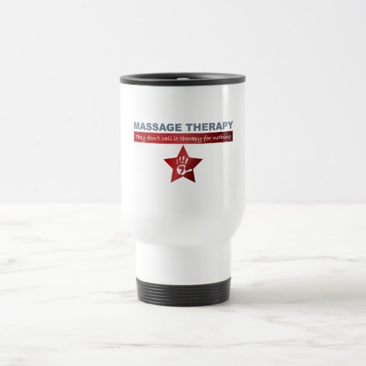 Mug De Voyage Thérapie de massage en rouge rubis (Centre)