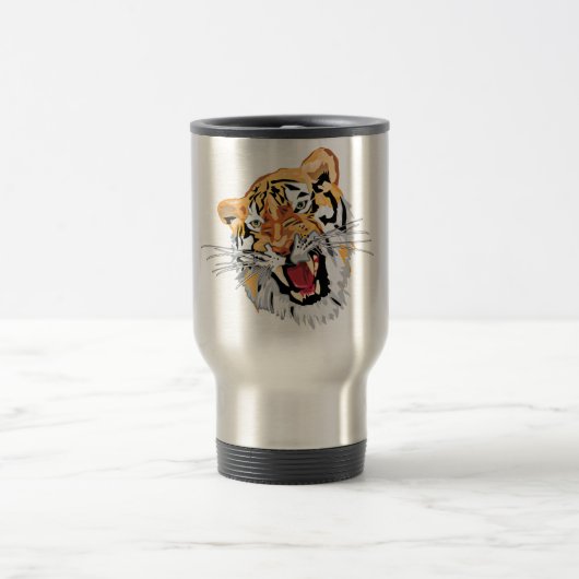 Mug De Voyage Tigre féroce de grognement (Centre)
