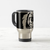 Mug De Voyage Tigre noir et blanc (Devant gauche)