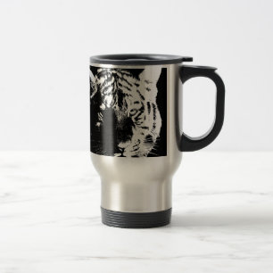 Mug De Voyage Tigre noir et blanc Pop Art