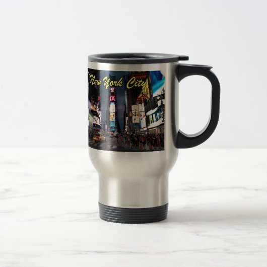 Mug De Voyage Times Square final New York City Etats-Unis (Droit)