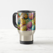 Mug De Voyage Title whimsical Easter bunny and colourful egg pat (Devant gauche)