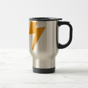 Mug De Voyage Tonnerre Énergie Jaune Imprimé
