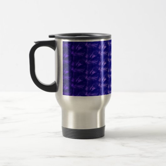 Mug De Voyage Tons De Chat Bleu (Gauche)