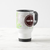 Mug De Voyage Topo Map et marteaux de roche avec votre nom sur u (Devant droit)