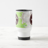 Mug De Voyage Topo Map et marteaux de roche avec votre nom sur u (Centre)