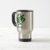 Mug De Voyage Tortue de mer verte hawaïenne tribale (Devant gauche)